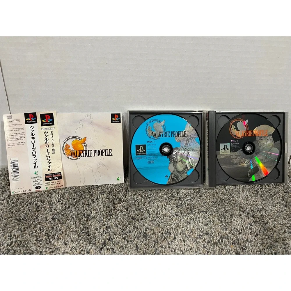 Video Game Valkyrie Profile NTSC-J Sony PS1 Enix Japan Import OBI Excellent